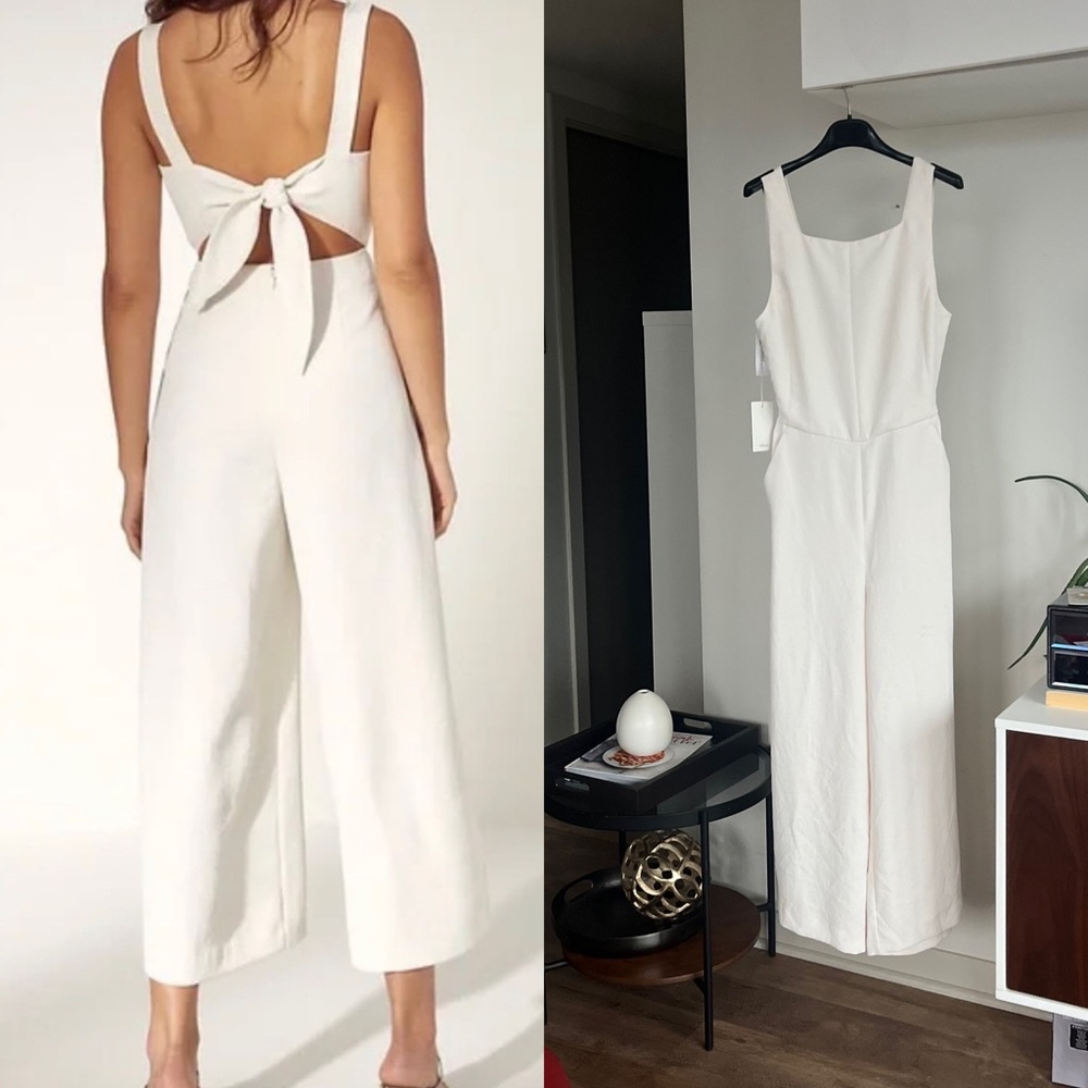 Aritzia Wilfred Écoulement V Jumpsuit Elegant Formal Wedding evening Sz 10